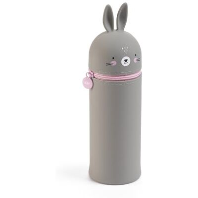 Trousse en silicone gris avec lapin - Miquelrius Back2fun - Publicité Trousse en silicone gris avec lapin - Miquelrius Back2fun - Publicité
