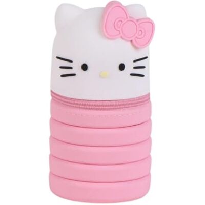 CARTOON Tombolino Trousse en silicone extensible Disney avec personnage en trois dimensions pour stylos crayons papeterie 19 cm, Hello Kitty, Trousse de beauté - Publicité CARTOON Tombolino Trousse en silicone extensible Disney avec personnage en trois dimensions pour stylos crayons papeterie 19 cm, Hello Kitty, Trousse de beauté - Publicité