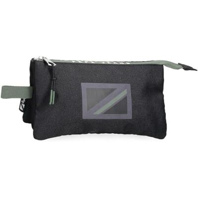 Pepe Jeans Alton Trousse Triple Noire 22 x 12 x 5 cm Polyester by Joumma Bags, Noir, Trousse Triple - Publicité Pepe Jeans Alton Trousse Triple Noire 22 x 12 x 5 cm Polyester by Joumma Bags, Noir, Trousse Triple - Publicité