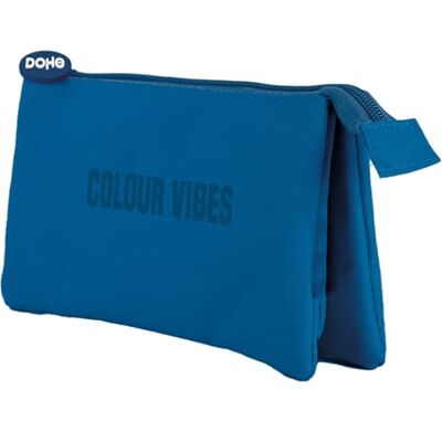 Dohe Trousse Scolaire Triple 3 Compartiments, Trousse Polyvalente, Dimensions 23x12x2,5 cm, Fermetures Éclair, Fabriquée en Polyester Résistant Colour Vibes - Publicité Dohe Trousse Scolaire Triple 3 Compartiments, Trousse Polyvalente, Dimensions 23x12x2,5 cm, Fermetures Éclair, Fabriquée en Polyester Résistant Colour Vibes - Publicité