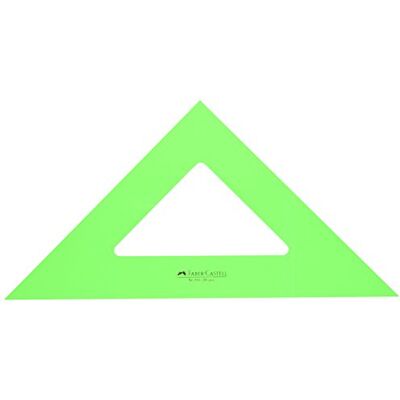 Faber-Castell 566 Équerre de 28 cm, couleur vert - Publicité Faber-Castell 566 Équerre de 28 cm, couleur vert - Publicité