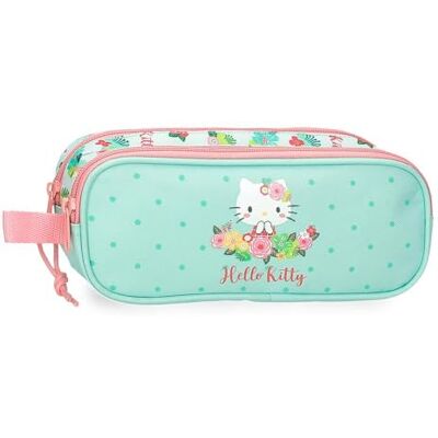 Hello Kitty Floral Kitty Trousse double verte 23 x 9 x 7 cm Polyester - Publicité Hello Kitty Floral Kitty Trousse double verte 23 x 9 x 7 cm Polyester - Publicité