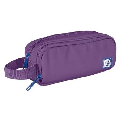 Oxford B-Smart Trousse Scolaire 3 Compartiments, Violet, Taille Standard, Trousse Scolaire - Publicité Oxford B-Smart Trousse Scolaire 3 Compartiments, Violet, Taille Standard, Trousse Scolaire - Publicité