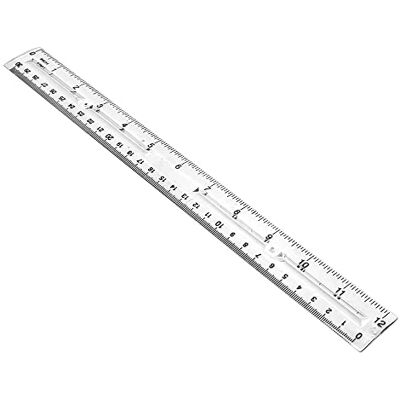 Waytex 931201 Règle 30 cm Transparente Règle plate double graduation cm et inchs pour bureau école et loisirs créatifs - Publicité Waytex 931201 Règle 30 cm Transparente Règle plate double graduation cm et inchs pour bureau école et loisirs créatifs - Publicité