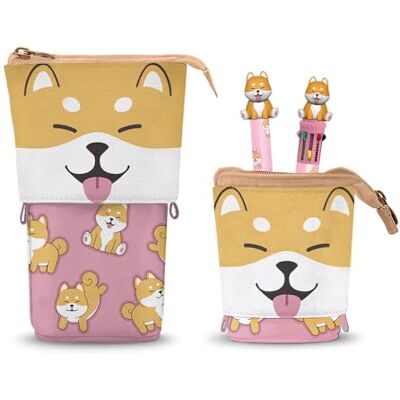 Oh My Pop! Shiba-Trousse Cute + Stylo 10 Couleurs + Stylo Gel Effaçable, Multicolore, 11,5 x 17 cm - Publicité Oh My Pop! Shiba-Trousse Cute + Stylo 10 Couleurs + Stylo Gel Effaçable, Multicolore, 11,5 x 17 cm - Publicité