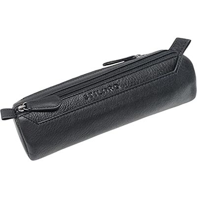 STILORD Jim Trousse en Cuir Vintage Étui à Crayons Plumier Grande Trousse Ronde 2 Compartiments pour Stylos Organiseur Scolaire en Cuir Véritable Couleur:Noir - Publicité STILORD Jim Trousse en Cuir Vintage Étui à Crayons Plumier Grande Trousse Ronde 2 Compartiments pour Stylos Organiseur Scolaire en Cuir Véritable Couleur:Noir - Publicité