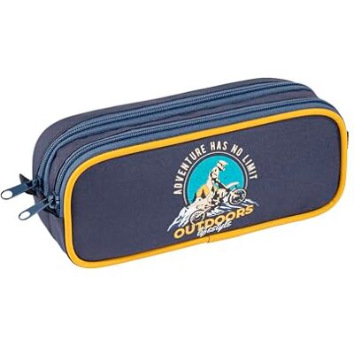 Viquel Trousse Scolaire 2 Compartiments Wilderness – Poche de Rangement Pratique, pour stylos et Crayons – Idéale pour l'école et Les Loisirs Trousse Grande capacité Fermeture Zip Bleu - Publicité Viquel Trousse Scolaire 2 Compartiments Wilderness – Poche de Rangement Pratique, pour stylos et Crayons – Idéale pour l'école et Les Loisirs Trousse Grande capacité Fermeture Zip Bleu - Publicité