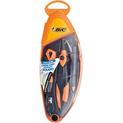 BIC Experience Compas Interchangeable Mine ou Crayon à Papier Corps Métallique, Coffret Complet - Publicité BIC Experience Compas Interchangeable Mine ou Crayon à Papier Corps Métallique, Coffret Complet - Publicité