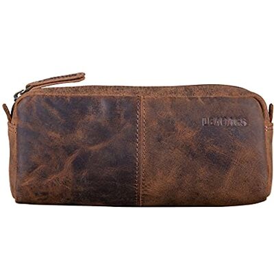 LEABAGS Fort Wayne Trousse en Cuir de Buffle véritable Trousse Vintage Petite Trousse à Crayons 20 x 9 x 6 cm, Marron foncé Vintage, Taille Unique, Fort Wayne - Publicité LEABAGS Fort Wayne Trousse en Cuir de Buffle véritable Trousse Vintage Petite Trousse à Crayons 20 x 9 x 6 cm, Marron foncé Vintage, Taille Unique, Fort Wayne - Publicité