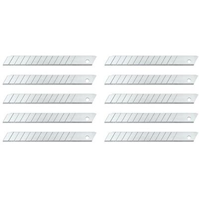 WEDO 789 Lames Sécables de Rechange (Pour Cutter Ordinaire du Commerce, en Acier au Carbone, 9 mm, Étui) Lot de 10, Argenté - Publicité WEDO 789 Lames Sécables de Rechange (Pour Cutter Ordinaire du Commerce, en Acier au Carbone, 9 mm, Étui) Lot de 10, Argenté - Publicité