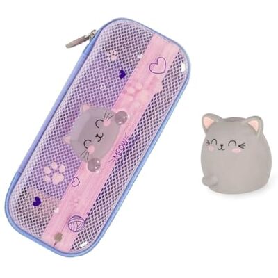 Legami Trousse Wonderwow avec 2 compartiments et porte-stylo à l'intérieur, compartiment intérieur en maille, fermeture éclair, 23 x 11 x 5 cm, multicolore, 23 x 11 x 5 cm, Kitty avec gomme - Publicité Legami Trousse Wonderwow avec 2 compartiments et porte-stylo à l'intérieur, compartiment intérieur en maille, fermeture éclair, 23 x 11 x 5 cm, multicolore, 23 x 11 x 5 cm, Kitty avec gomme - Publicité