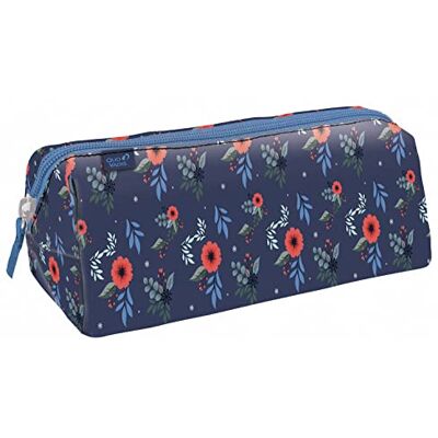 QUO VADIS Collection : DAISY TROUSSE TRIANGULAIRE SCOLAIRE 1 grand compartiment pour ranger stylos, crayons et feutres Format 23x8x8 cm Visuel Bleu - Publicité QUO VADIS Collection : DAISY TROUSSE TRIANGULAIRE SCOLAIRE 1 grand compartiment pour ranger stylos, crayons et feutres Format 23x8x8 cm Visuel Bleu - Publicité