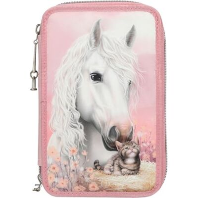 Depesche 13687 Miss Melody True Friends Trousse à Crayons à 3 Compartiments remplie en Rose, avec Motif de Chevaux et de Chats, avec Crayons de Couleur, Ciseaux, règle et Bien Plus Encore. Publicité Depesche 13687 Miss Melody True Friends Trousse à Crayons à 3 Compartiments remplie en Rose, avec Motif de Chevaux et de Chats, avec Crayons de Couleur, Ciseaux, règle et Bien Plus Encore. Publicité