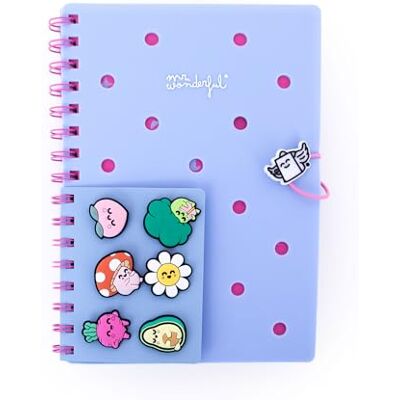 Mr. Wonderful – Set de Cahier A5 avec Charms Papeterie originale – idée cadeau – bureau et école – couverture design – Format A5 – Couleur Bleu - Publicité Mr. Wonderful – Set de Cahier A5 avec Charms Papeterie originale – idée cadeau – bureau et école – couverture design – Format A5 – Couleur Bleu - Publicité
