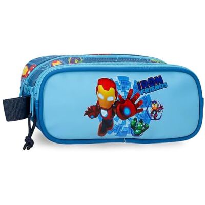 Joumma Marvel Iron Friends Bleu Trousse Double 23x9x7 cm Polyester - Publicité Joumma Marvel Iron Friends Bleu Trousse Double 23x9x7 cm Polyester - Publicité
