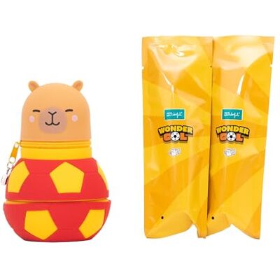 Mr. Wonderful Wonder Gol Trousse Extensible Espagne avec 2 Figurines, Trousse Scolaire en Silicone Style Ballon avec Capybara, Pot à Crayons Original (1 Espagne + 1 Surprise) - Publicité Mr. Wonderful Wonder Gol Trousse Extensible Espagne avec 2 Figurines, Trousse Scolaire en Silicone Style Ballon avec Capybara, Pot à Crayons Original (1 Espagne + 1 Surprise) - Publicité
