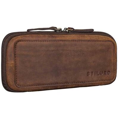 STILORD '' Étui en Cuir Vintage avec Fermeture éclair Etui à Crayons Porte-Crayons pour Hommes Trousse Scolaire Cuir Trousse de Maquillage Pochette, Couleur:Zamora Marron - Publicité STILORD '' Étui en Cuir Vintage avec Fermeture éclair Etui à Crayons Porte-Crayons pour Hommes Trousse Scolaire Cuir Trousse de Maquillage Pochette, Couleur:Zamora Marron - Publicité
