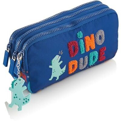 Miquelrius Trousse Scolaire, Triple Trousse, fabriquée avec des Bouteilles recyclées, Fermeture éclair, organisez Votre matériel Scolaire pour la rentrée Scolaire, Dino, Bleu, Trousse Triple - Publicité Miquelrius Trousse Scolaire, Triple Trousse, fabriquée avec des Bouteilles recyclées, Fermeture éclair, organisez Votre matériel Scolaire pour la rentrée Scolaire, Dino, Bleu, Trousse Triple - Publicité