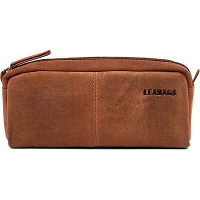 LEABAGS Fort Wayne Trousse en Cuir I Trousse à Crayons en Cuir de Buffle véritable I Etui en Cuir I Porte-Plume Vintage I Petite Trousse à Crayons I 20x9x6 cm - Publicité LEABAGS Fort Wayne Trousse en Cuir I Trousse à Crayons en Cuir de Buffle véritable I Etui en Cuir I Porte-Plume Vintage I Petite Trousse à Crayons I 20x9x6 cm - Publicité