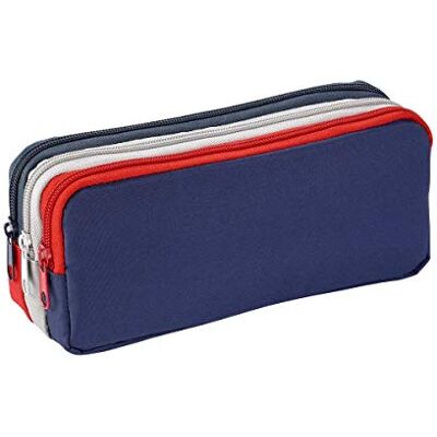 Viquel Trousse Scolaire 3 Compartiments Grande Capacité Marius Bleu - Publicité Viquel Trousse Scolaire 3 Compartiments Grande Capacité Marius Bleu - Publicité