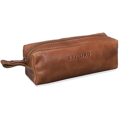 STILORD Trousse en Cuir Plumier Vintage Pochette pour Crayons Étui Stylos Porte-Plume Scolaire Hommes et Femmes Couleur:Cognac Brillant - Publicité STILORD Trousse en Cuir Plumier Vintage Pochette pour Crayons Étui Stylos Porte-Plume Scolaire Hommes et Femmes Couleur:Cognac Brillant - Publicité