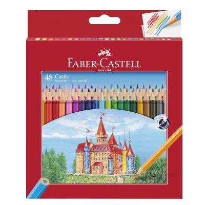 Faber-Castell Coffret de crayons de couleur Castle, 48 pièces Couleurs éclatantes, forme hexagonale et mine résistante à la casse pour enfants et adultes - Publicité Faber-Castell Coffret de crayons de couleur Castle, 48 pièces Couleurs éclatantes, forme hexagonale et mine résistante à la casse pour enfants et adultes - Publicité