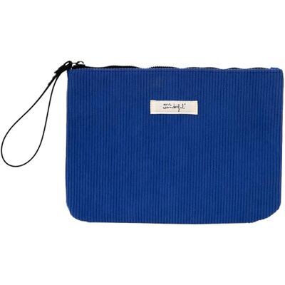 Mr. Wonderful -Trousse Velours côtelé Bleu - Publicité Mr. Wonderful -Trousse Velours côtelé Bleu - Publicité