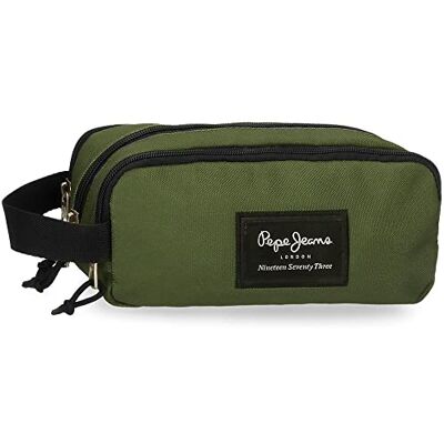 Pepe Jeans Aris Étui triple vert 22 x 10 x 9 cm Polyester, vert, Trousse triple - Publicité Pepe Jeans Aris Étui triple vert 22 x 10 x 9 cm Polyester, vert, Trousse triple - Publicité