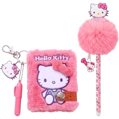 Hello Kitty Kuromi Cinnamoroll Ensemble de Papeterie pour Filles, Comprenant Un Mini Carnet et Un Stylo à Pompon, Cadeau pour Enfants (Rose) - Publicité Hello Kitty Kuromi Cinnamoroll Ensemble de Papeterie pour Filles, Comprenant Un Mini Carnet et Un Stylo à Pompon, Cadeau pour Enfants (Rose) - Publicité