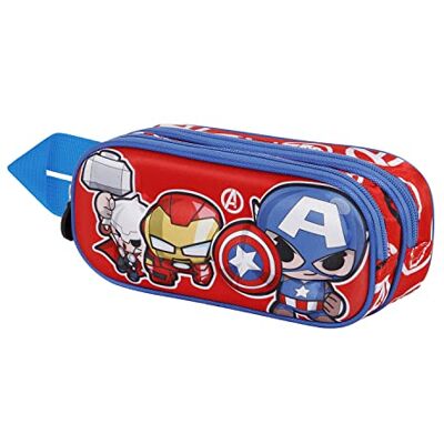 Marvel Avengers Impact-Trousse 3D Double, Rouge - Publicité Marvel Avengers Impact-Trousse 3D Double, Rouge - Publicité
