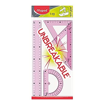Maped Jeu de 4 pièces avec rangée de 30 cm, incassable - Publicité Maped Jeu de 4 pièces avec rangée de 30 cm, incassable - Publicité