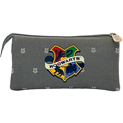 Harry Potter Greyly-Trousse Triple HS, Gris - Publicité Harry Potter Greyly-Trousse Triple HS, Gris - Publicité