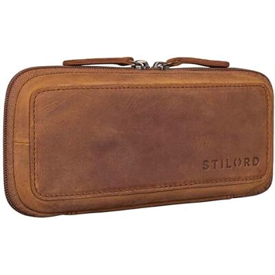 STILORD '' Étui en Cuir Vintage avec Fermeture éclair Etui à Crayons Porte-Crayons pour Hommes Trousse Scolaire Cuir Trousse de Maquillage Pochette, Couleur:Tan Marron Scuro - Publicité STILORD '' Étui en Cuir Vintage avec Fermeture éclair Etui à Crayons Porte-Crayons pour Hommes Trousse Scolaire Cuir Trousse de Maquillage Pochette, Couleur:Tan Marron Scuro - Publicité
