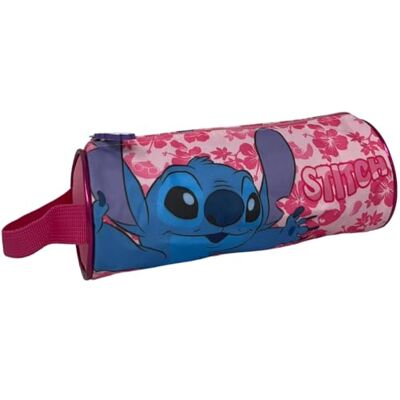 CARTOON Trousse d'école ronde avec poignée d'école de papeterie, organisateur de crayons de couleur, Stitch rose, 23 x 8 x 8 cm, Organisateur de sac - Publicité CARTOON Trousse d'école ronde avec poignée d'école de papeterie, organisateur de crayons de couleur, Stitch rose, 23 x 8 x 8 cm, Organisateur de sac - Publicité