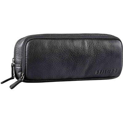 STILORD '' Trousse Scolaire Grande Cuir Étui élégant Trousse Crayon Trousse 3 Compartiments Vintage Pencil Case Etui Stylo Trousse a Crayon, Couleur:Noir - Publicité STILORD '' Trousse Scolaire Grande Cuir Étui élégant Trousse Crayon Trousse 3 Compartiments Vintage Pencil Case Etui Stylo Trousse a Crayon, Couleur:Noir - Publicité