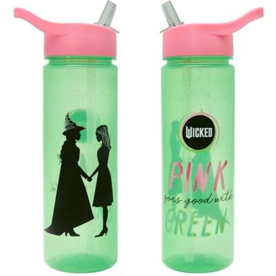 Wicked Polar Gear Bouteille d'eau de 600 ml avec paille pour filles Produit officiel pour filles avec Glinda et Elphaba Bouteilles d'eau pour adultes et enfants - Publicité Wicked Polar Gear Bouteille d'eau de 600 ml avec paille pour filles Produit officiel pour filles avec Glinda et Elphaba Bouteilles d'eau pour adultes et enfants - Publicité