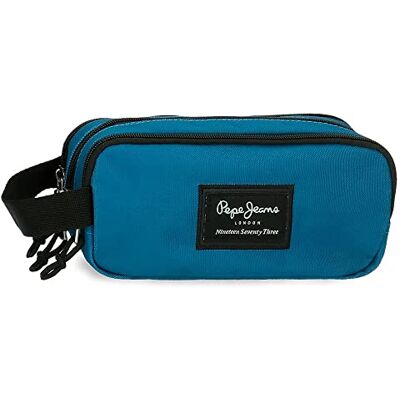 Pepe Jeans Aris Trousse triple Bleu 22 x 10 x 9 cm Polyester, bleu, Trousse triple - Publicité Pepe Jeans Aris Trousse triple Bleu 22 x 10 x 9 cm Polyester, bleu, Trousse triple - Publicité