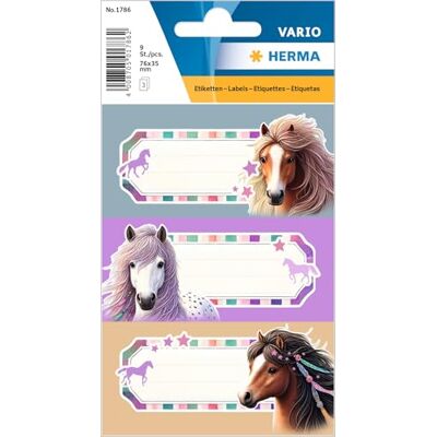 HERMA Étiquettes autocollantes pour livres Pour chevaux Avec motif cheval Pour l'école, le livre, le cahier scolaire, la bouteille d'eau - Publicité HERMA Étiquettes autocollantes pour livres Pour chevaux Avec motif cheval Pour l'école, le livre, le cahier scolaire, la bouteille d'eau - Publicité