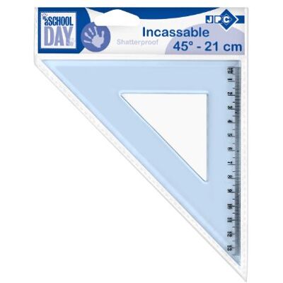 JPC Equerre plastique incassable 45° 24 cm - Publicité JPC Equerre plastique incassable 45° 24 cm - Publicité