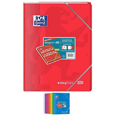 Oxford Cahier piqûre EASYBOOK MAX 24 X 32 cm 96p 90g grands carreaux coloris aléatoire - Publicité Oxford Cahier piqûre EASYBOOK MAX 24 X 32 cm 96p 90g grands carreaux coloris aléatoire - Publicité