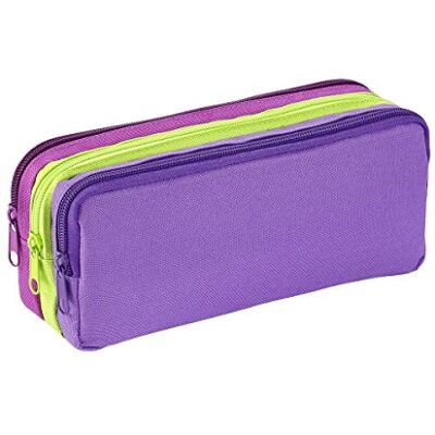 Viquel Trousse Scolaire 3 Compartiments Grande Capacité Ultra Violet - Publicité Viquel Trousse Scolaire 3 Compartiments Grande Capacité Ultra Violet - Publicité