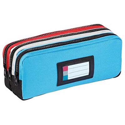 Viquel Trousse Scolaire 3 Compartiments Grande Capacité Academic Bleu - Publicité Viquel Trousse Scolaire 3 Compartiments Grande Capacité Academic Bleu - Publicité