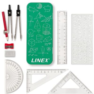 Ensemble de Mathématiques Linex de Hamelin - Kit géométrie 10 pièces - Publicité Ensemble de Mathématiques Linex de Hamelin - Kit géométrie 10 pièces - Publicité