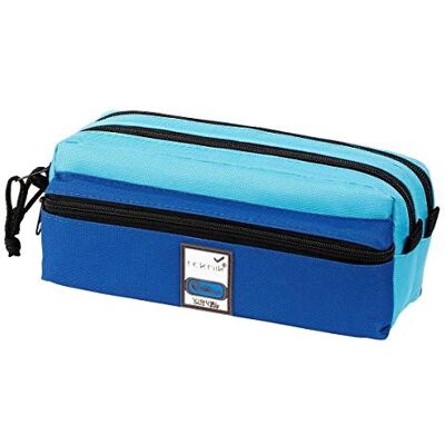 Viquel Trousse Scolaire Teknik 4 Compartiments Bleu/Bleu foncé - Publicité Viquel Trousse Scolaire Teknik 4 Compartiments Bleu/Bleu foncé - Publicité
