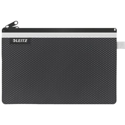 Leitz WOW Trousse à crayons Zippée en Nylon, Lavable, Idéale pour le Rangement, Grand (23x15cm) Noir - Publicité Leitz WOW Trousse à crayons Zippée en Nylon, Lavable, Idéale pour le Rangement, Grand (23x15cm) Noir - Publicité