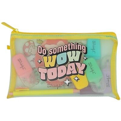 Mr. Wonderful Mr.Wonderful Pencil case with extras Do something WOW today x x - Publicité Mr. Wonderful Mr.Wonderful Pencil case with extras Do something WOW today x x - Publicité