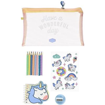 Mr. Wonderful Pencil case with extras Have a wonderful day - Publicité Mr. Wonderful Pencil case with extras Have a wonderful day - Publicité