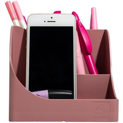 Exacompta Réf. 69538D Carton de 4 pots à crayons Pen Wave Skandi Rose 5 compartiments 4 compartiments hauts pour les grands ustensiles 1 compartiment bas pour les petits ustensiles - Publicité Exacompta Réf. 69538D Carton de 4 pots à crayons Pen Wave Skandi Rose 5 compartiments 4 compartiments hauts pour les grands ustensiles 1 compartiment bas pour les petits ustensiles - Publicité