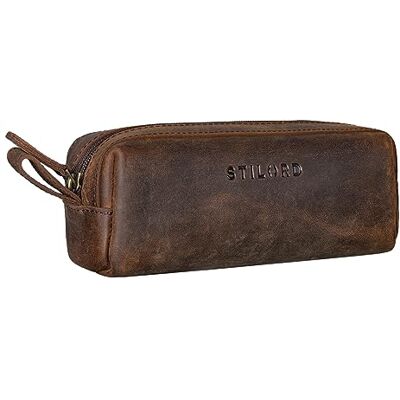 STILORD Trousse en Cuir Plumier Vintage Pochette pour Crayons Étui Stylos Porte-Plume Scolaire Hommes et Femmes Couleur:Zamora Marron - Publicité STILORD Trousse en Cuir Plumier Vintage Pochette pour Crayons Étui Stylos Porte-Plume Scolaire Hommes et Femmes Couleur:Zamora Marron - Publicité