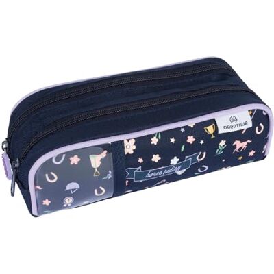 Oberthur Trousse rectangulaire Horse Riding 2 Compartiments - Publicité Oberthur Trousse rectangulaire Horse Riding 2 Compartiments - Publicité